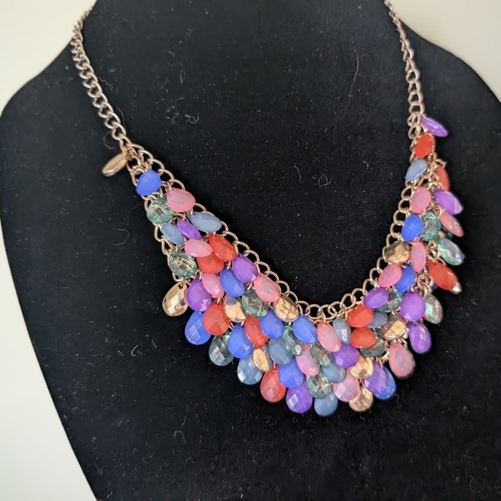 Multicolor Statement Necklace - Picture 3 of 11